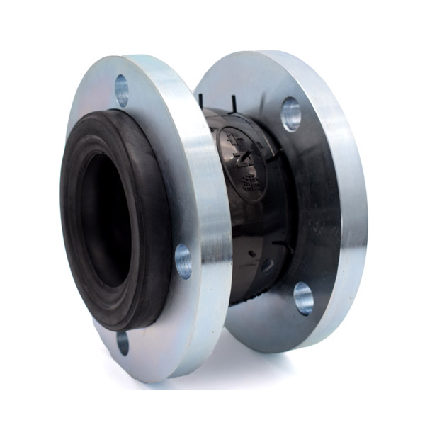 Single sphere rubber expansion joints with stainless steel flanges